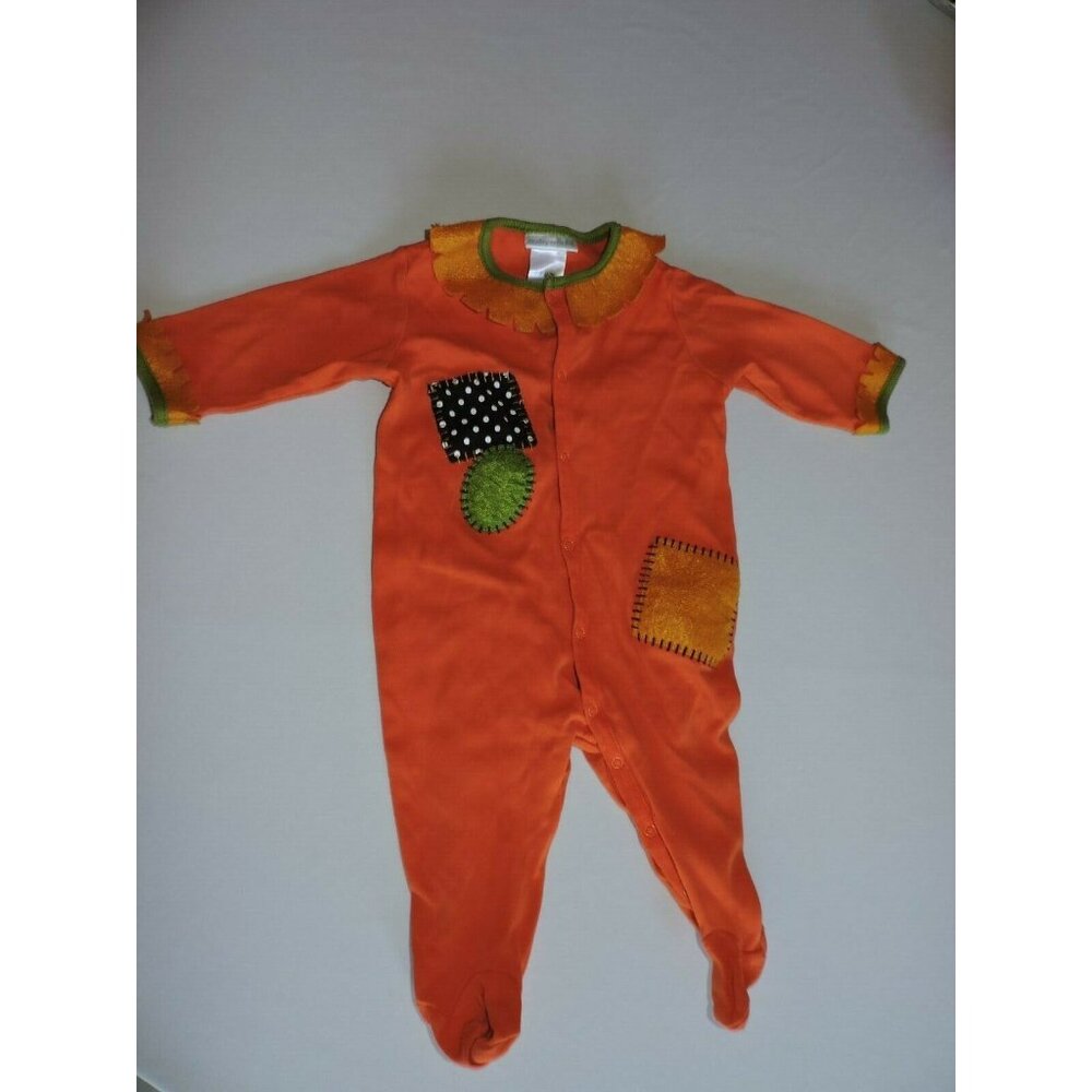 Babyworks Scarecrow Outfit Halloween Baby Costume Bodysuit Pumpkin Patch Photo - Picture 2 of 4